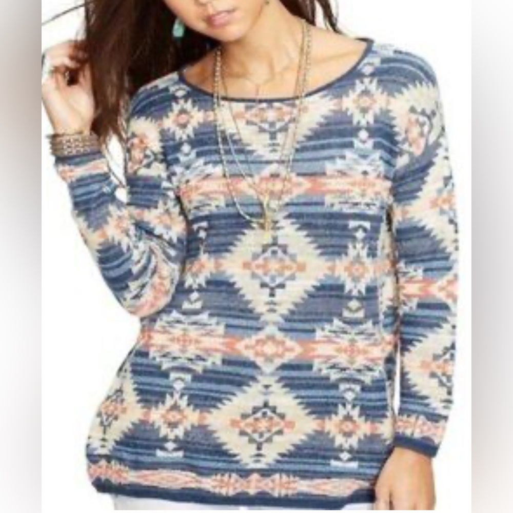 Ralph Lauren Denim & Supply‎ Women’s Southwestern Aztec Print Sweater Sz XS